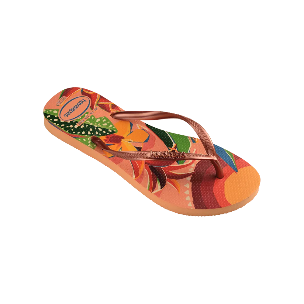 Slim Tropical Flip Flops