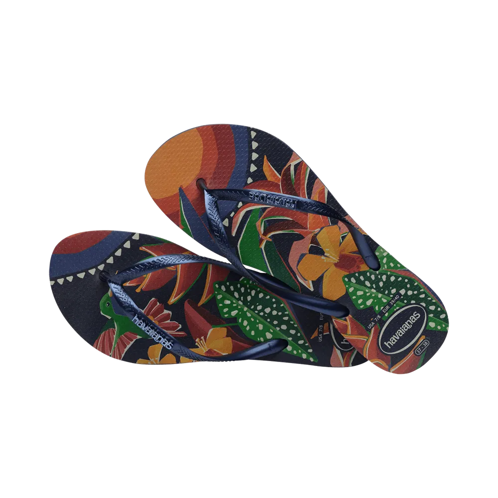 Slim Tropical Flip Flops