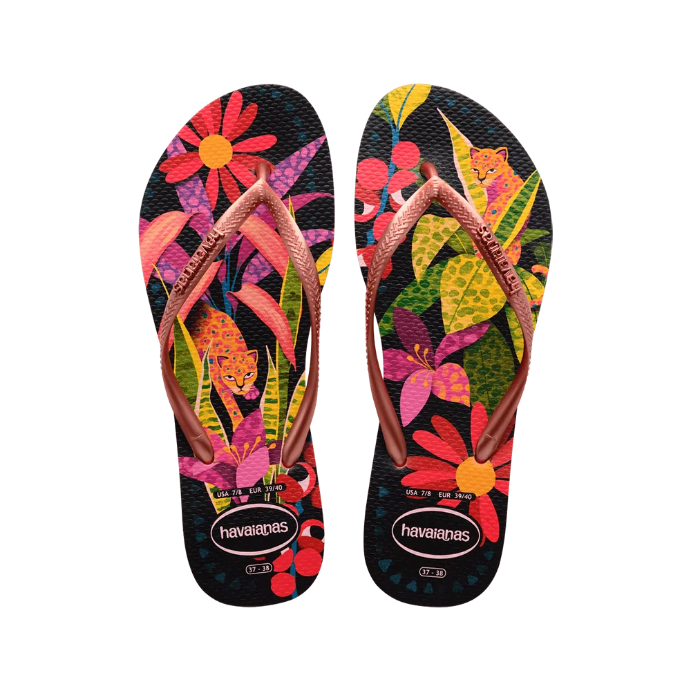 Slim Tropical Flip Flops