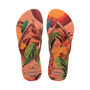 Slim Tropical Flip Flops