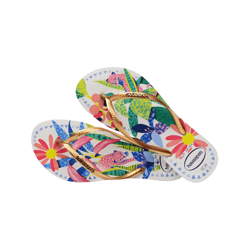 Slim Tropical Flip Flops