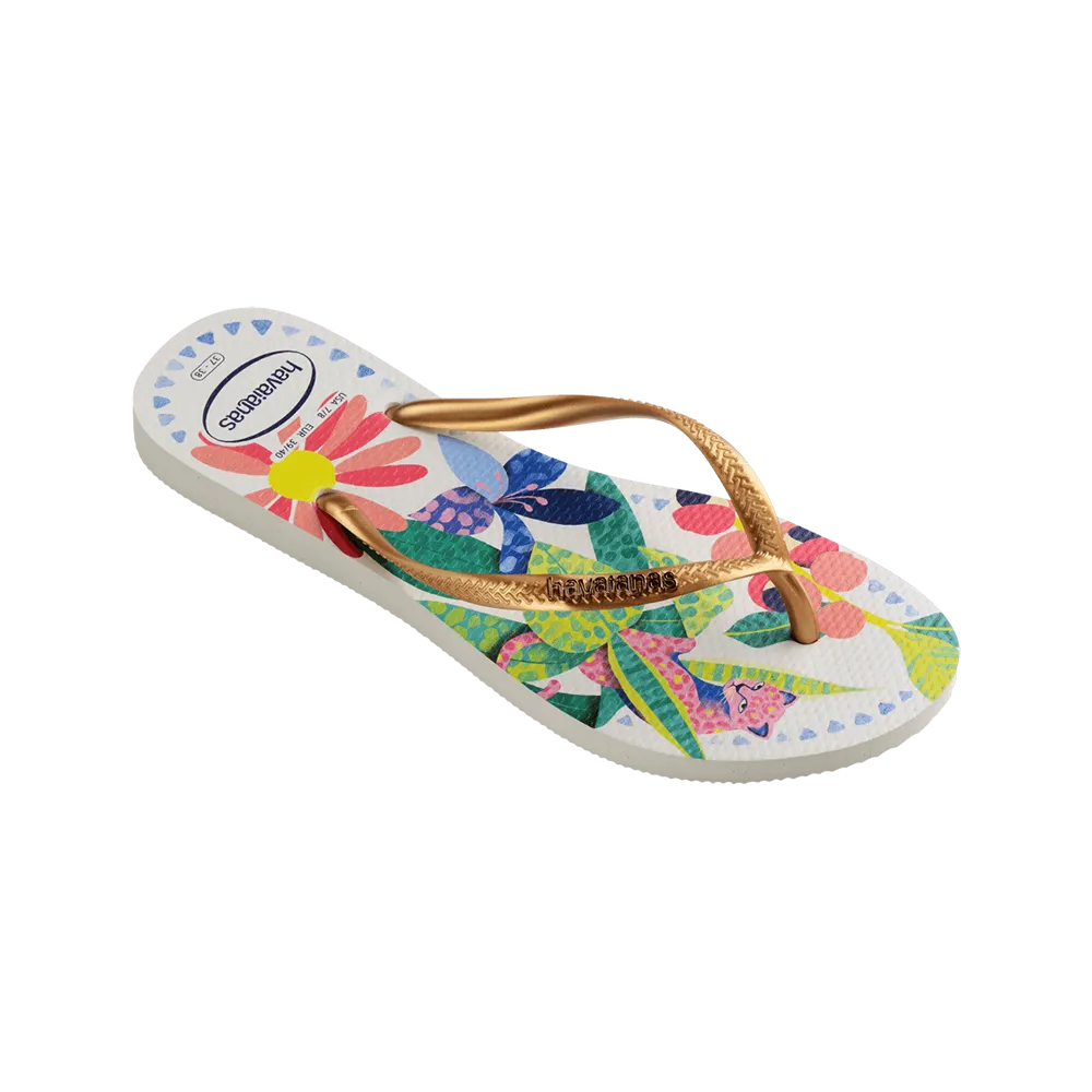 Slim Tropical Flip Flops