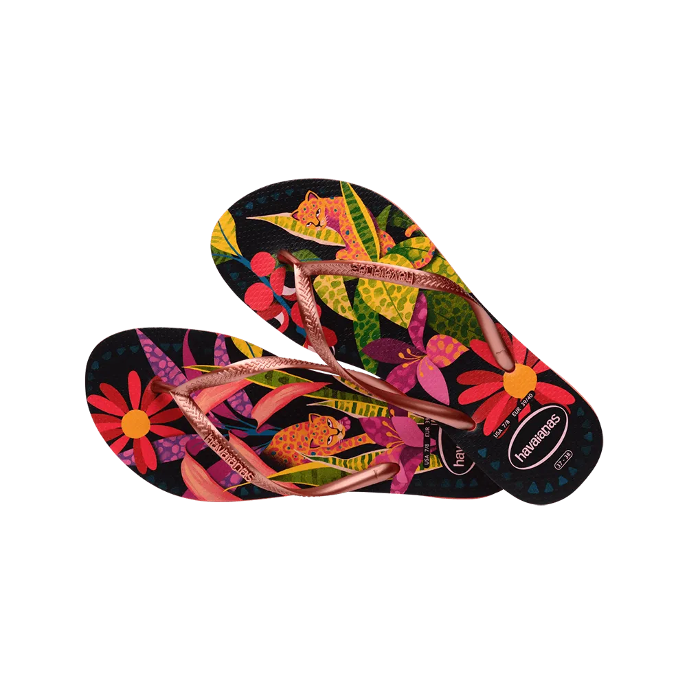 Slim Tropical Flip Flops