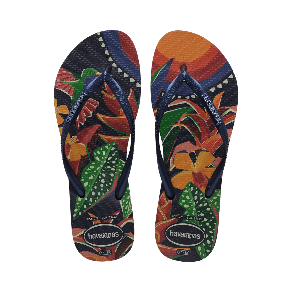 Slim Tropical Flip Flops