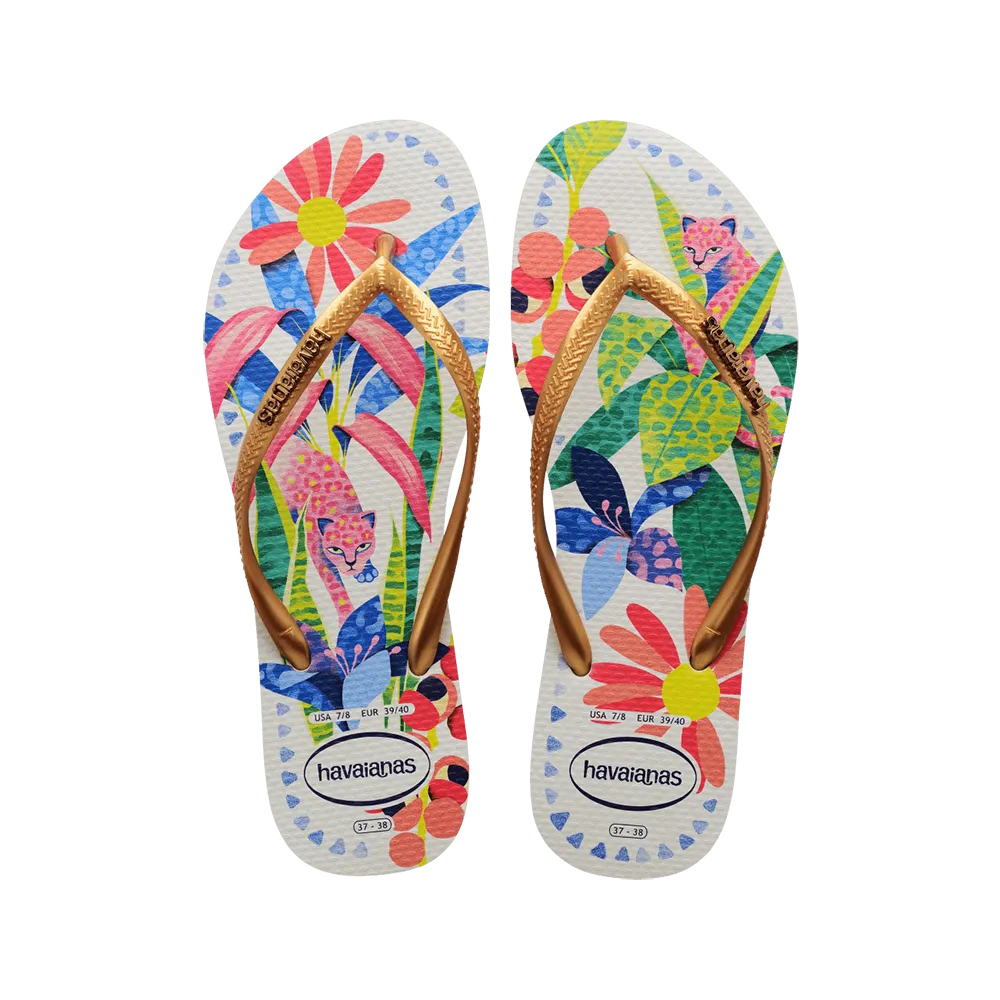 Slim Tropical Flip Flops