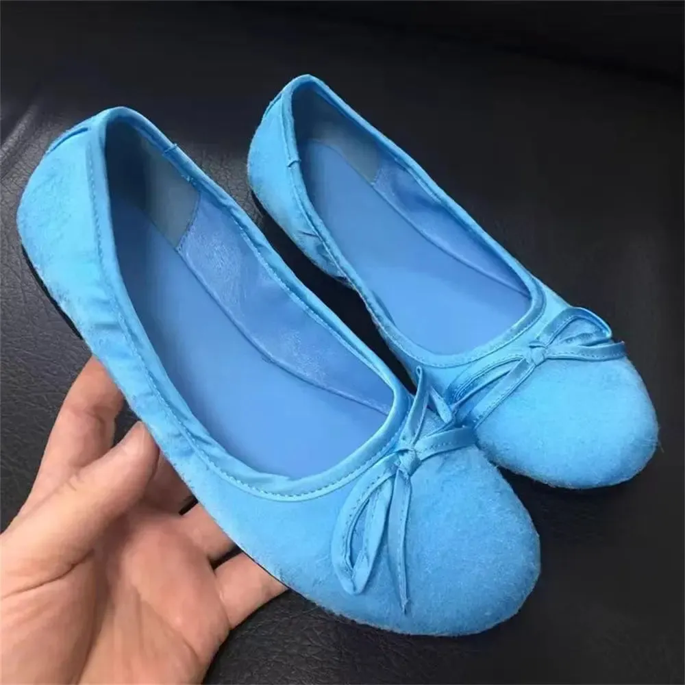 TAVIMART  -  New Round Toe Comfy Walking Ballet Flats Shoes Women Blue Chic Slip On BALLERINA Shoes High Quality