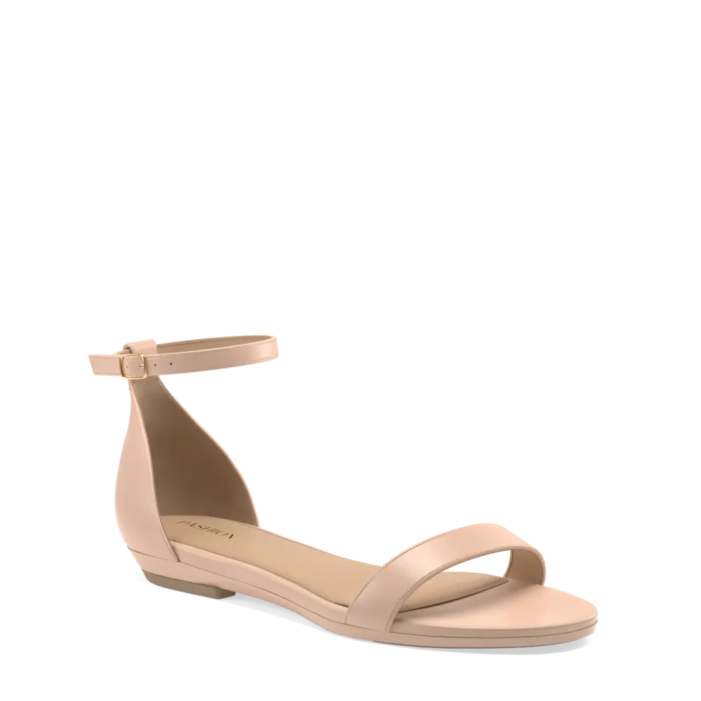 The Pashionista - Sand Leather   Block Heel Kit 3 Sand