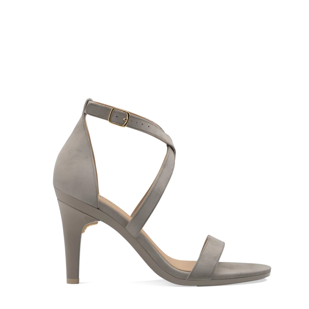 The Sandal - Storm Suede   Stiletto Heel Kit 4 Storm - FINAL SALE