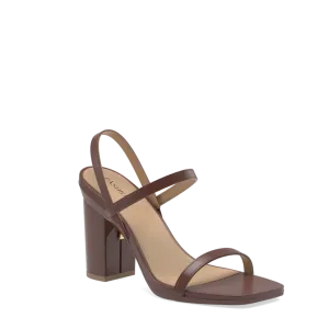 The Slingback Miranda - Walnut   Block Heel Kit 4 Walnut-FINAL SALE