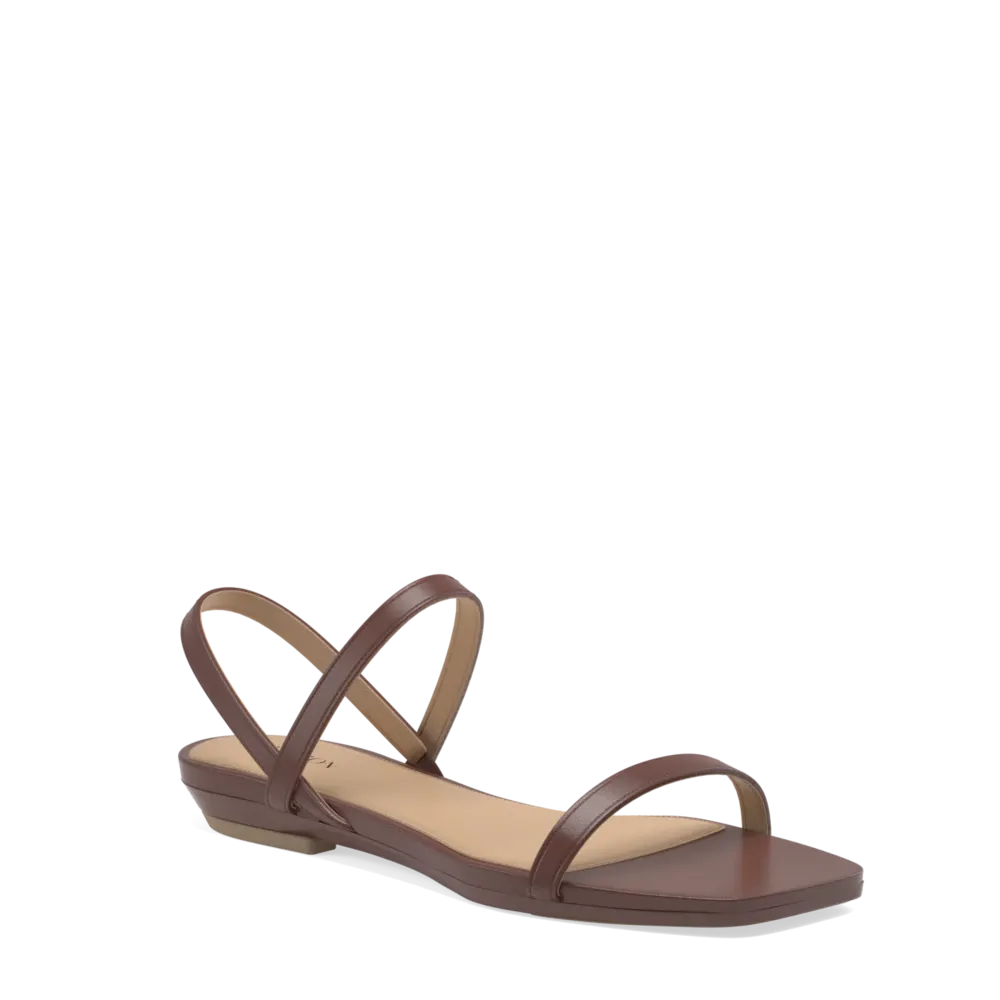 The Slingback Miranda - Walnut   Block Heel Kit 4 Walnut-FINAL SALE