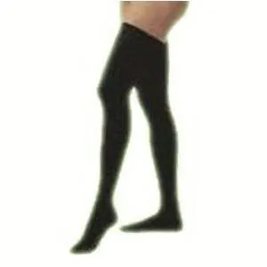 Thigh, Mens, Ribbed, 15-20mm, Black, Large