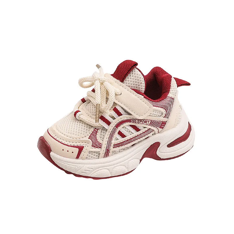 Wave Design Sports Shoes - White & Red