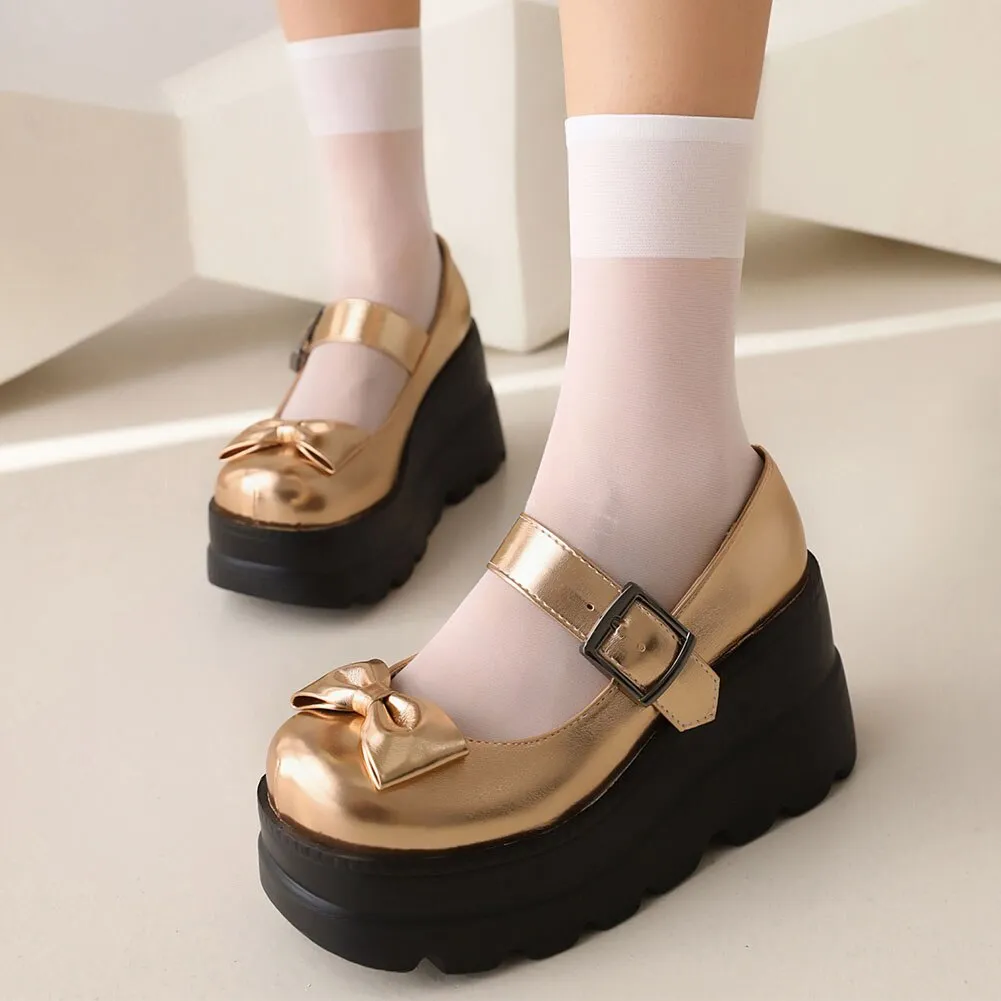 Wedge Heel Flats Shoes