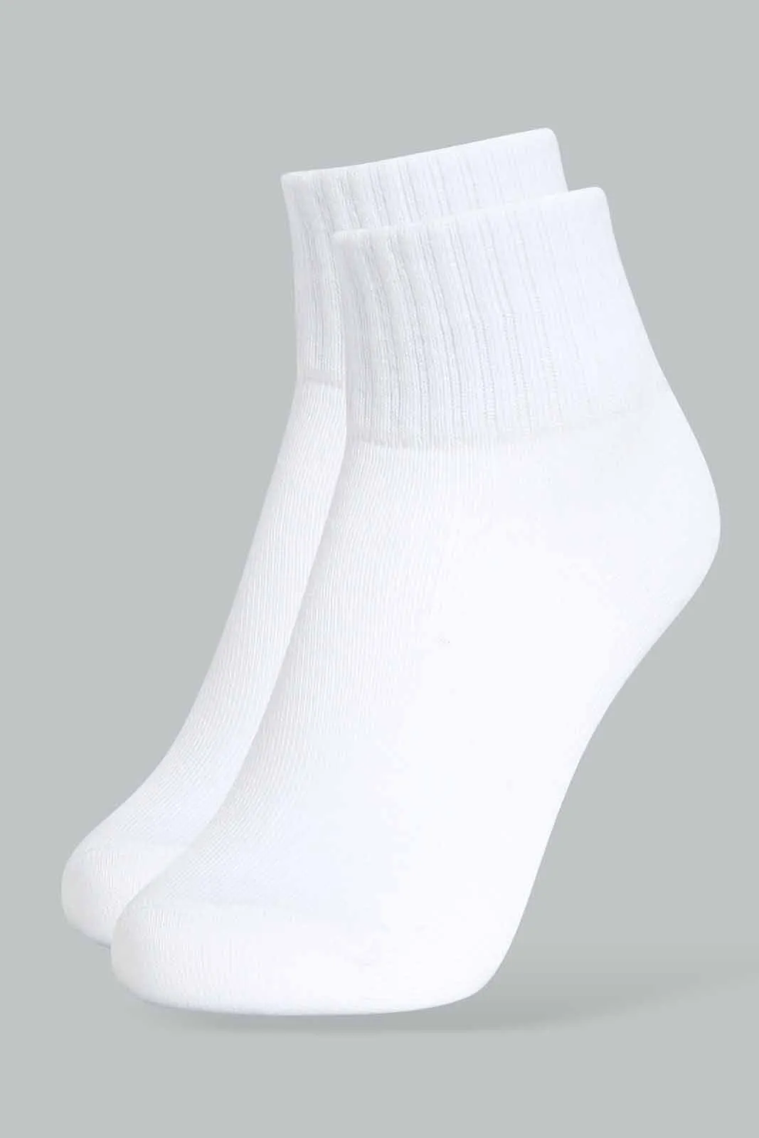 White Ankle Socks Set For Girls (Pack Of 4)