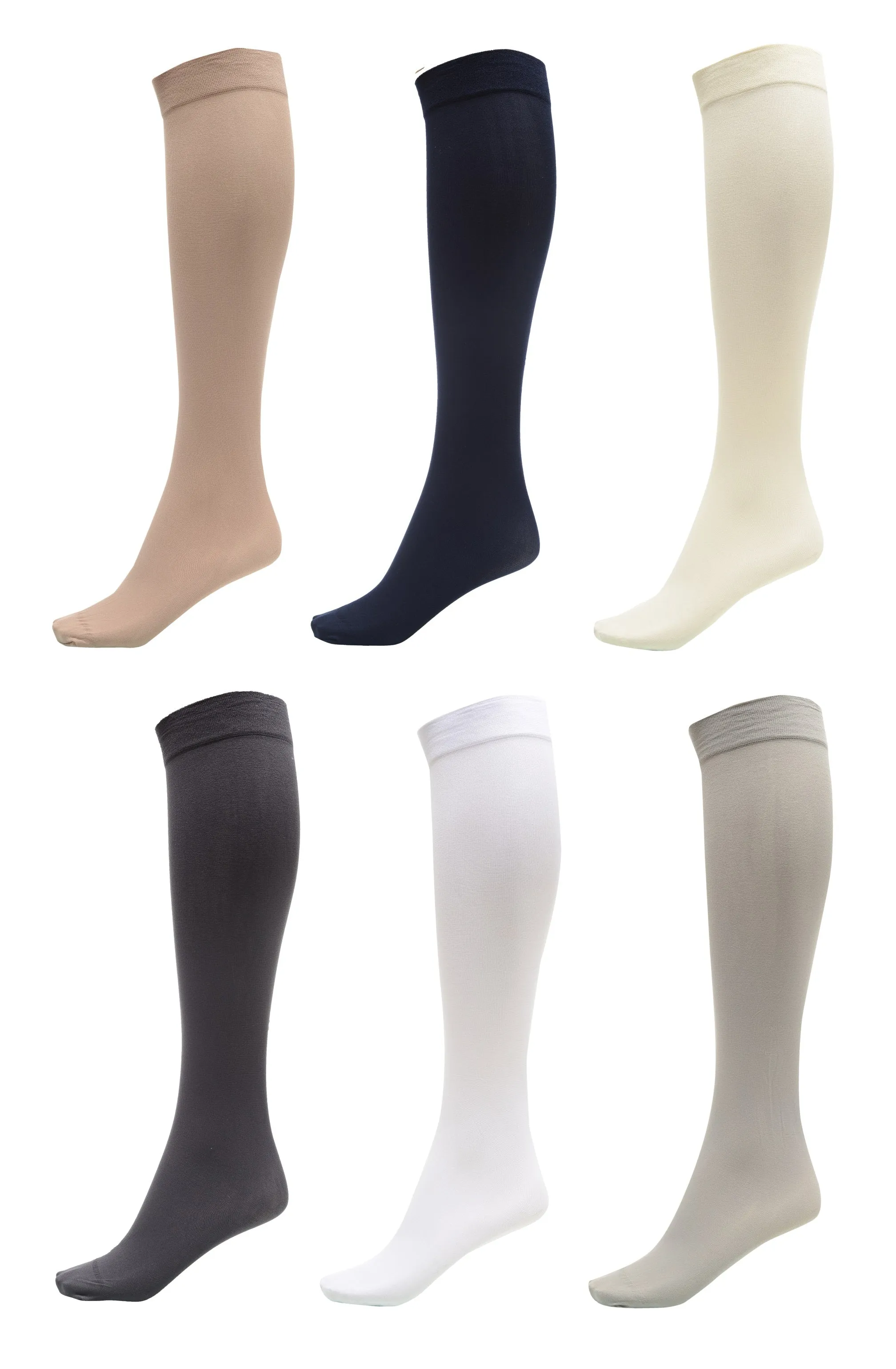 Womens Socks (6 Pack) - Silky Soft Thigh High Socks - Opaque Trouser Socks for Women - Knee High Socks for Women Size 9-11 - Stretchy Nylon Socks for Women - Women's Dress Socks for Any Occasion