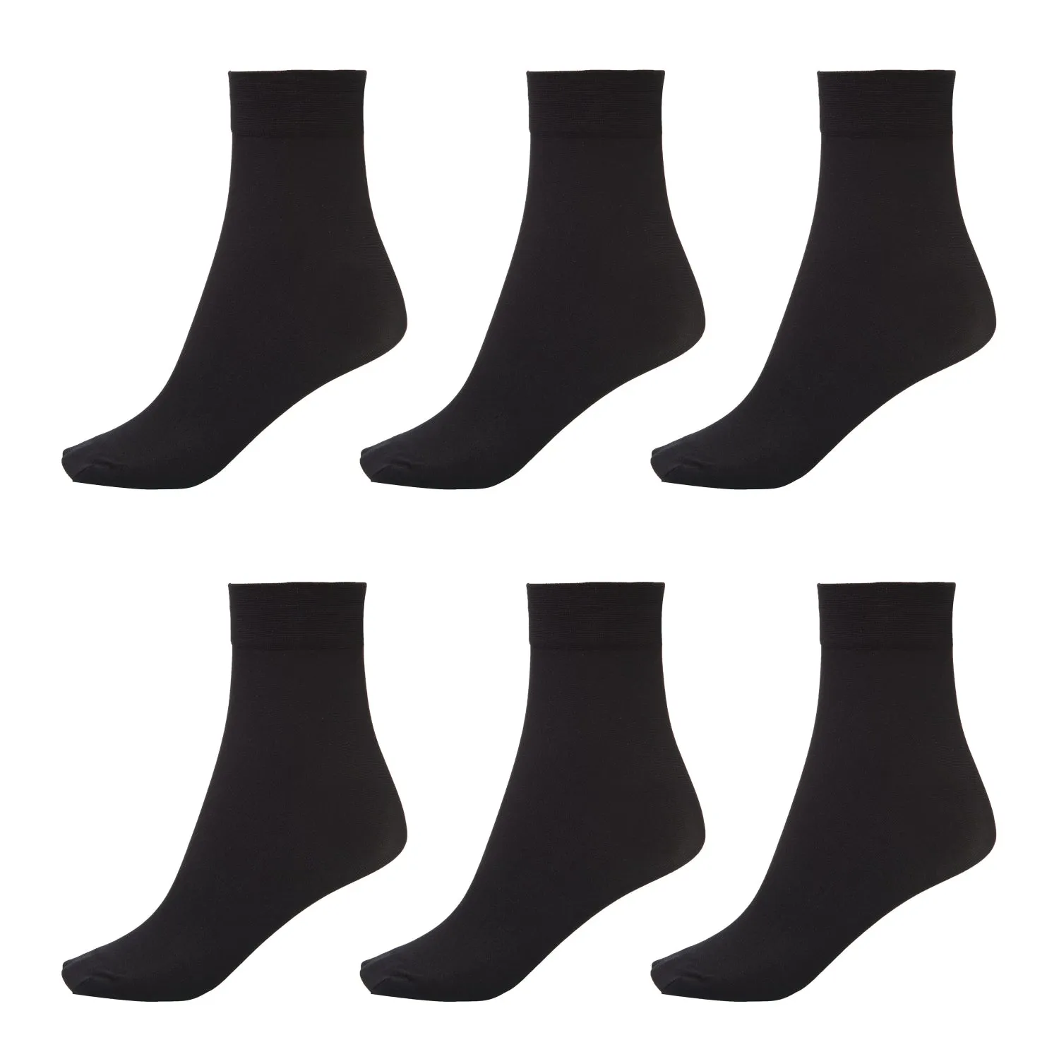 Womens Socks (6 Pack) - Silky Soft Thigh High Socks - Opaque Trouser Socks for Women - Knee High Socks for Women Size 9-11 - Stretchy Nylon Socks for Women - Women's Dress Socks for Any Occasion