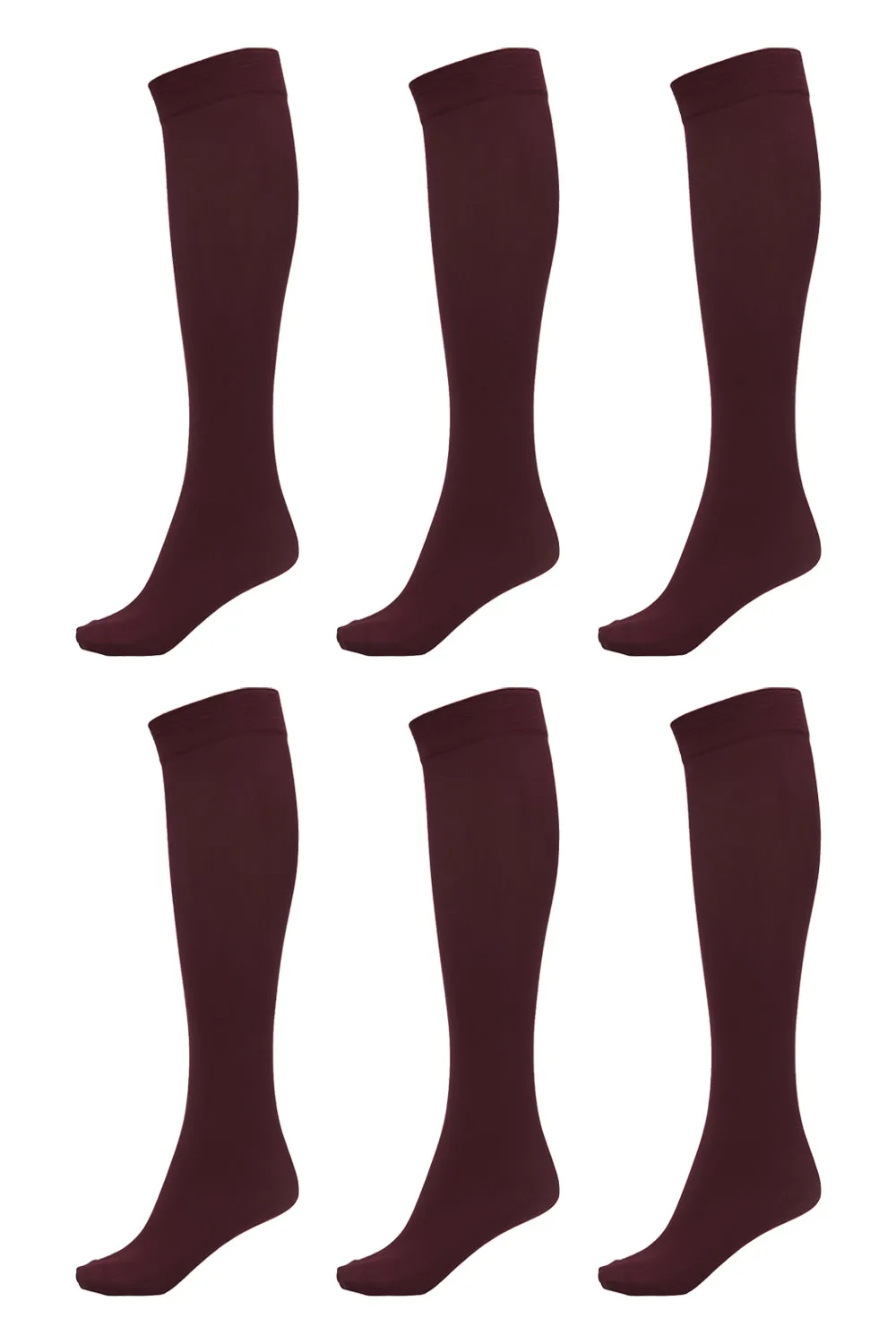 Womens Socks (6 Pack) - Silky Soft Thigh High Socks - Opaque Trouser Socks for Women - Knee High Socks for Women Size 9-11 - Stretchy Nylon Socks for Women - Women's Dress Socks for Any Occasion