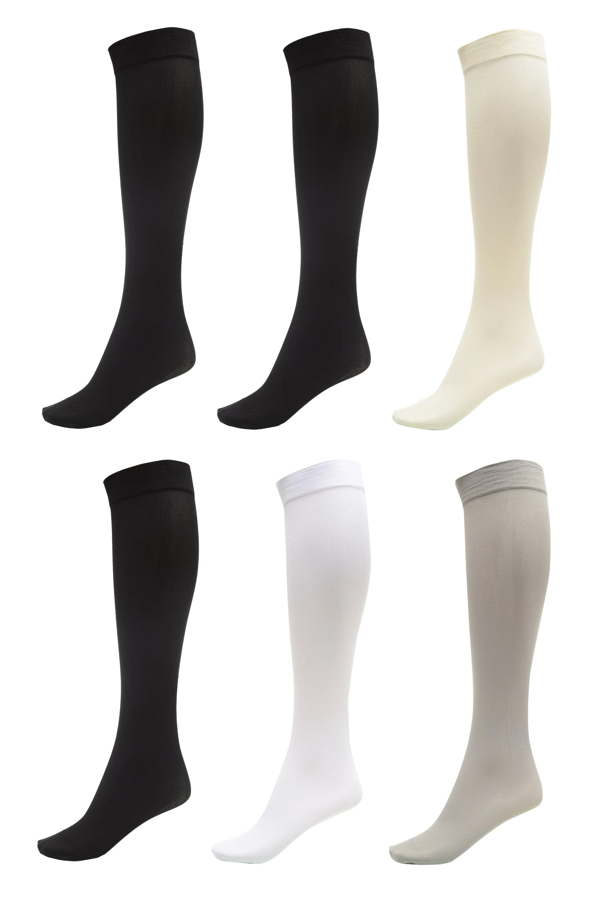 Womens Socks (6 Pack) - Silky Soft Thigh High Socks - Opaque Trouser Socks for Women - Knee High Socks for Women Size 9-11 - Stretchy Nylon Socks for Women - Women's Dress Socks for Any Occasion