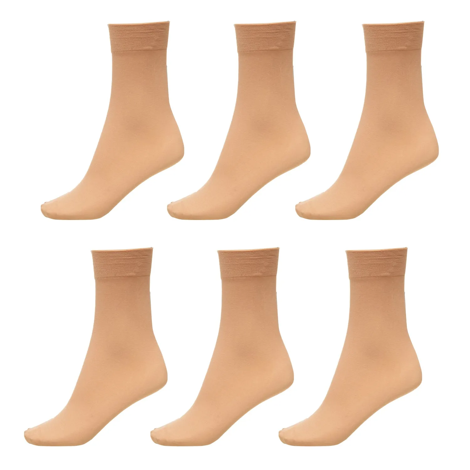 Womens Socks (6 Pack) - Silky Soft Thigh High Socks - Opaque Trouser Socks for Women - Knee High Socks for Women Size 9-11 - Stretchy Nylon Socks for Women - Women's Dress Socks for Any Occasion