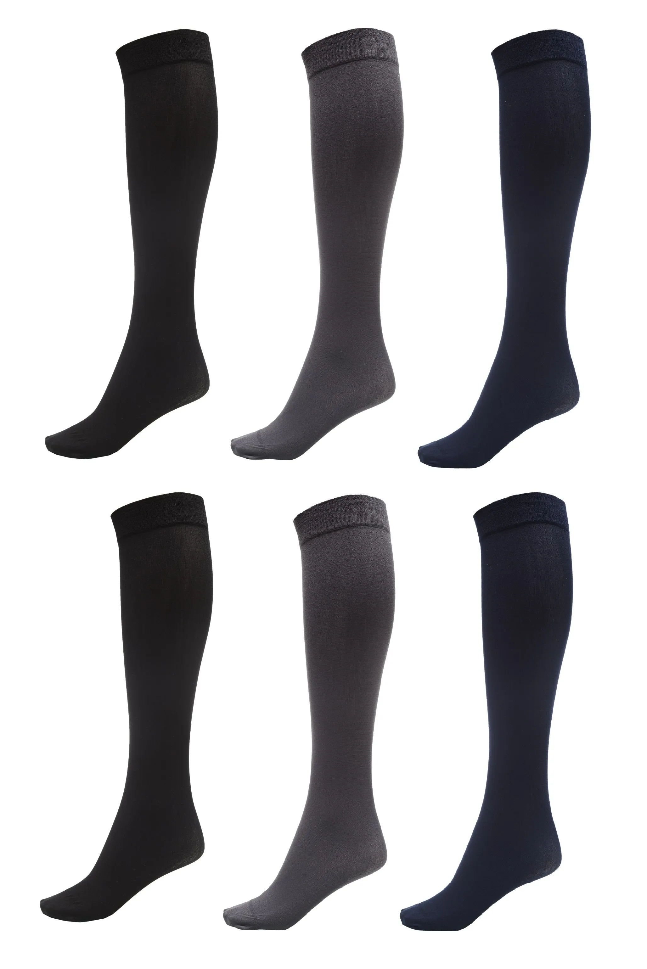 Womens Socks (6 Pack) - Silky Soft Thigh High Socks - Opaque Trouser Socks for Women - Knee High Socks for Women Size 9-11 - Stretchy Nylon Socks for Women - Women's Dress Socks for Any Occasion