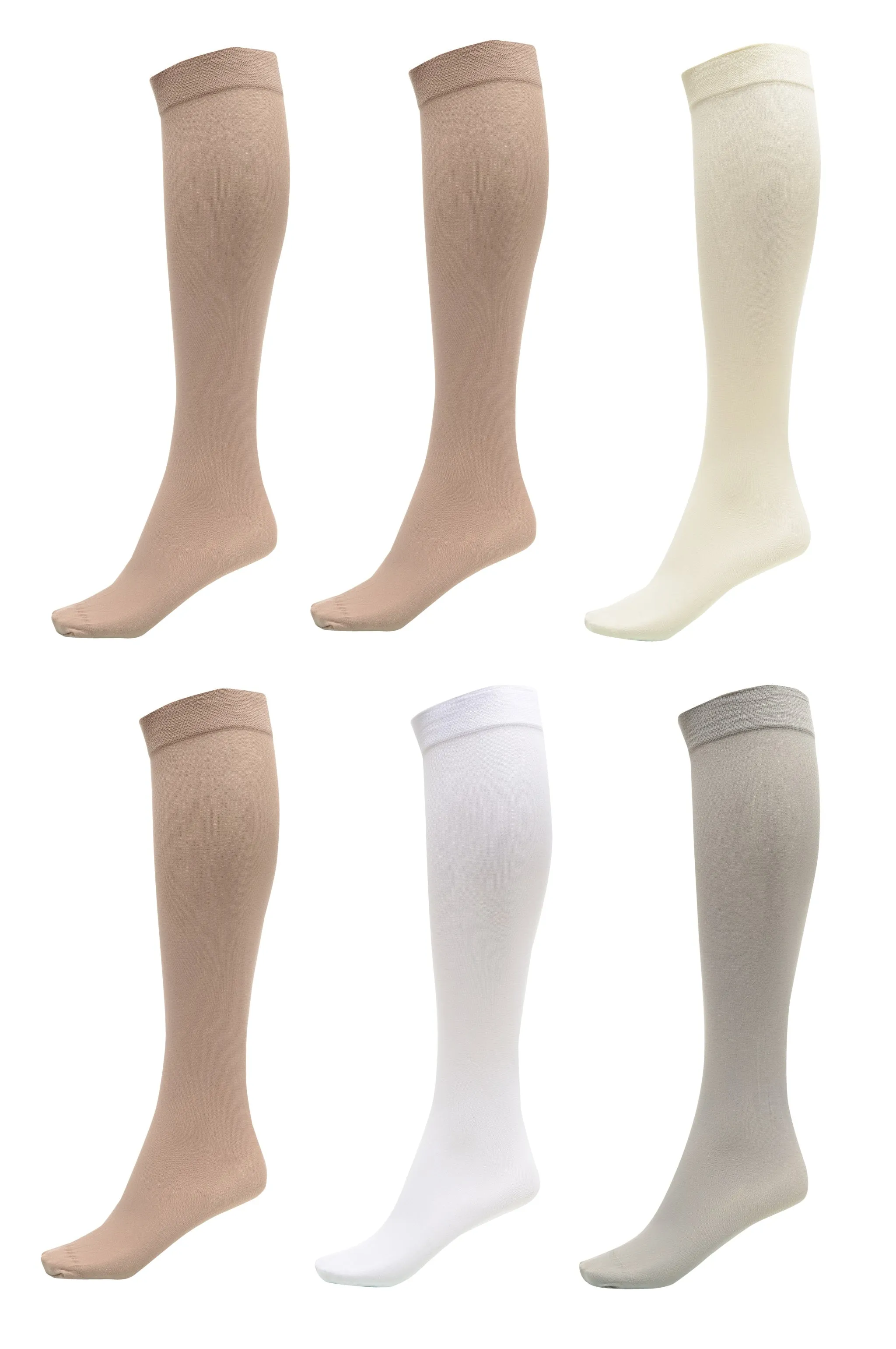 Womens Socks (6 Pack) - Silky Soft Thigh High Socks - Opaque Trouser Socks for Women - Knee High Socks for Women Size 9-11 - Stretchy Nylon Socks for Women - Women's Dress Socks for Any Occasion