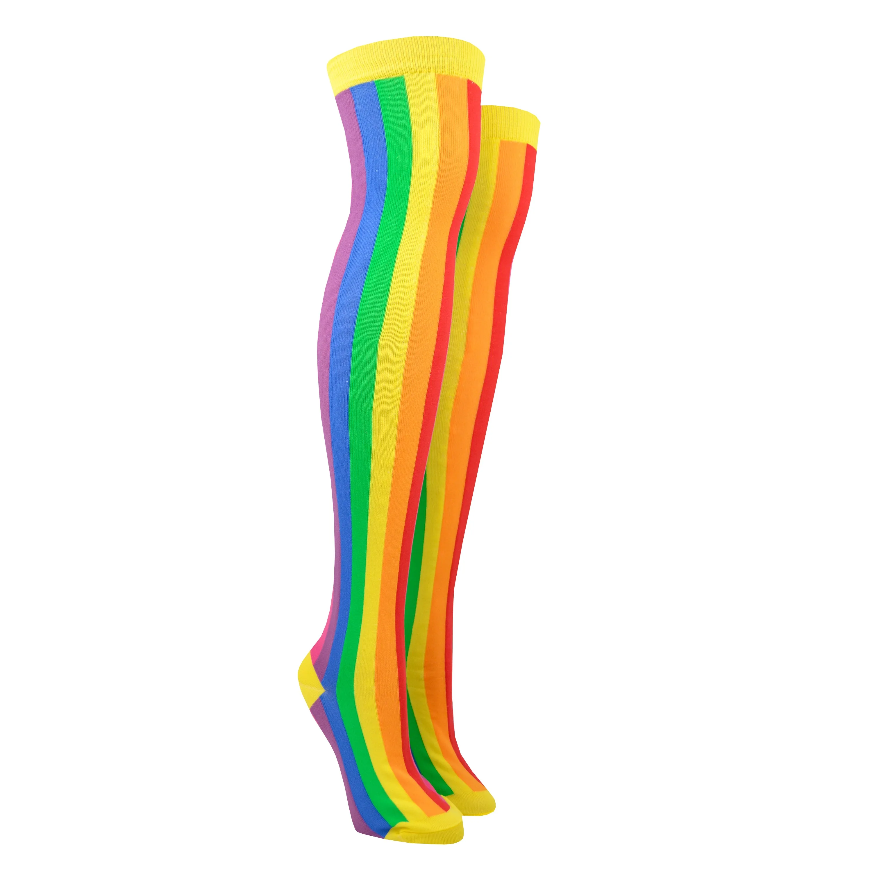 Women's Vertical Rainbow Over the Knee Socks