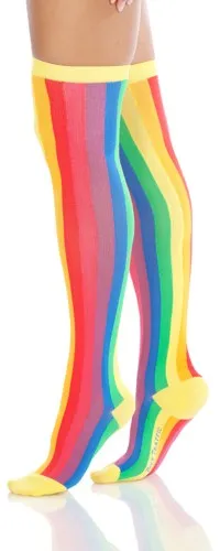 Women's Vertical Rainbow Over the Knee Socks